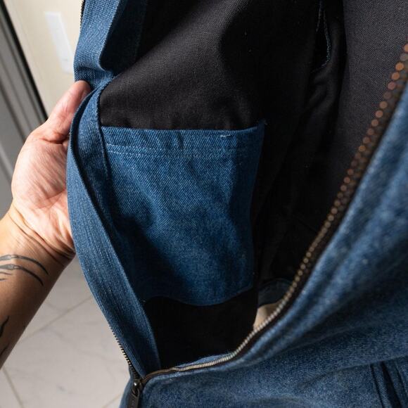 Upcycled carhartt detroit jacket reconstructed - Picture 7 of 7